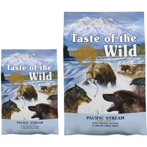 12,2kg  2kg gratis! Pacific Stream Canine Taste of the Wild Hondenvoer