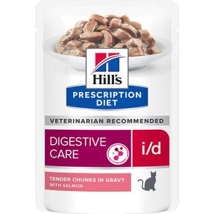 10  2 Gratis! Hill's Prescription Diet Weight, Digestion, Diabetes 12 x 85 g - Zalm Kattenvoer