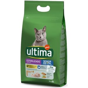 3kg Ultima Cat Sterilized Senior Kattenvoer