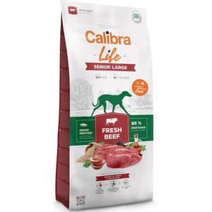 12kg Calibra Life Senior Large Breed met vers rundvlees hondenvoer droog