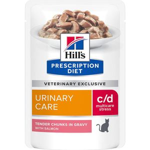 10  2 Gratis! Hill's Prescription Diet Urinary & Renal 12 x 85 g C/D Urinary Stress met Zalm kattenvoer