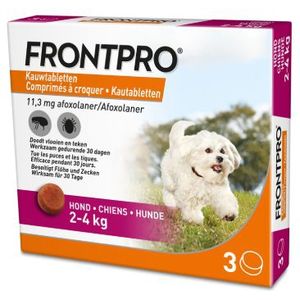 3 Stuks voor Honden 2-4 kg Frontpro Kauwtabletten - BE