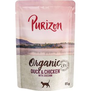 Voordeelpakket: Purizon Organic 24 x 85 g - Eend en kip met courgette