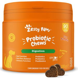 Zesty Paws Probiotic Chews Pompoen 90 kauwtabletten aanvullend voer voor honden