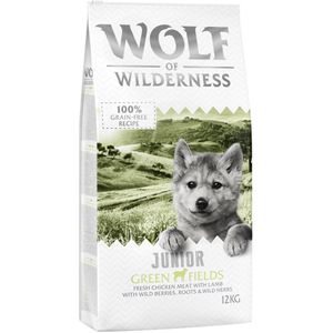 2x12kg Junior ''Green Fields'' met Lam Wolf of Wilderness Hondenvoer