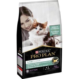 1,4kg LiveClear Kitten Kalkoen Pro Plan Kattenvoer