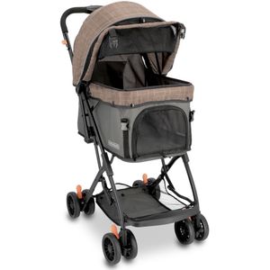 HAFENBANDE Huisdierbuggy Sailor L77xB45,5xH101cm lichtbruin/taupe Hond Kat