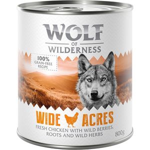 24x800g Wide Acres Kip Wolf of Wilderness Hondenvoer