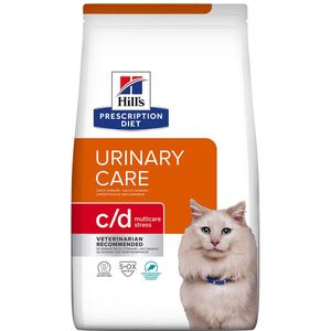 1,5kg C/D Urinary Stress met Kip Hill's Prescription Diet Kattenvoer