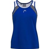 Tennisshirt HEAD Girls Club 22 Tanktop Royal Blue-Maat 152