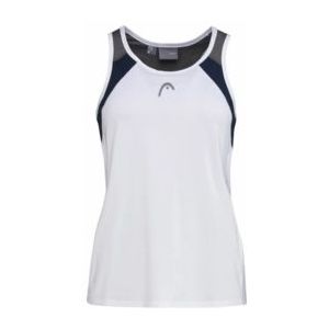 Tennisshirt HEAD Girls Club 22 Tanktop White Deep Blue-Maat 164