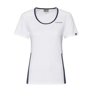 Tennisshirt HEAD Women Club Tech White Dark Blue-XXXL
