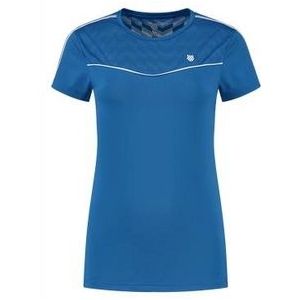 Tennisshirt K Swiss Women Hypercourt Round Neck Top Mesh Classic Blue-XL