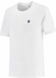 K-Swiss - Hypercourt Print Crew 4 - Tennisshirt - White - 84% Polyester - 16% Elastaan