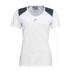 Tennisshirt HEAD Women Club 22 Tech White Navy-M