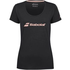 Tennisshirt Babolat Women Exercise Babolat Tee W Black Black-L