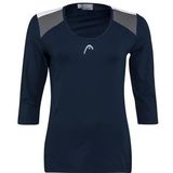 Tennisshirt HEAD Women Club 22 Tech 3/4 Dark Blue-XXXL