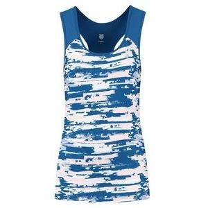 Tanktop K Swiss Women Hypercourt Stripe Tank  Print Classic Blue-XS