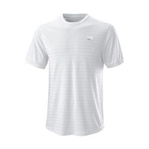 Tennisshirt Wilson Men Stripe Crew White-XXL