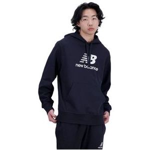 Trui New Balance Men Essentials Stacked Logo French Terry Hoodie Black-S