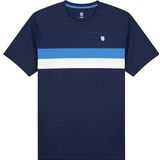 Tennisshirt K Swiss Boys Core Team Stripe Crew Navy-Maat 128