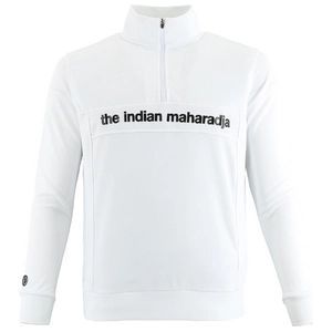 Tennistrui The Indian Maharadja Men Poly Terry Half Zip IM White-S