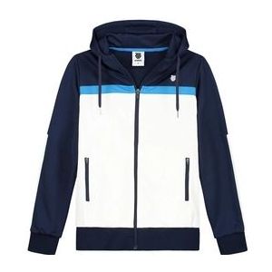 Tennisvest K Swiss Girls Core Team Tracksuit Jacket Navy White French Blue-Maat 152