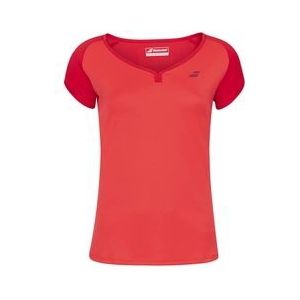 Tennisshirt Babolat Women Play Cap Sleeve Top Tomato Red-S