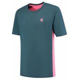 K Swiss - Hypercourt Mix Melange Crew - Sportshirt - Wit - 86% Gerecycled Polyester, 14% Elastaan