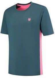 K Swiss - Hypercourt Mix Melange Crew - Sportshirt - Wit - 86% Gerecycled Polyester, 14% Elastaan