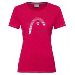 Tennisshirt HEAD Women Club Lara Magenta-L