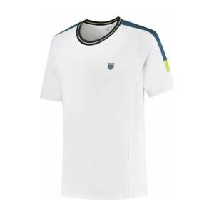 Tennisshirt K-Swiss Men Hypercourt Tee Melange 2 White-L