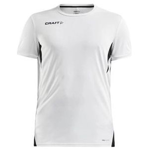 Tennisshirt Craft Men Pro Control Impact SS Tee M White Black-XL