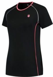 Tennisshirt K-Swiss Women Hypercourt Crew Tee 4 Black-L
