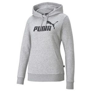 Trui Puma Women Essentials Logo Hoodie FL Gray-S