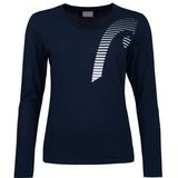 Tennisshirt HEAD Women Club 21 Linda L/S Dark Blue-L