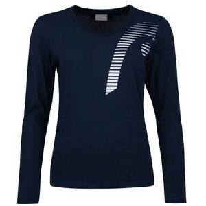 HEAD - Club 21 Linda L/S - Tennisshirt - Donkerblauw - Polyester