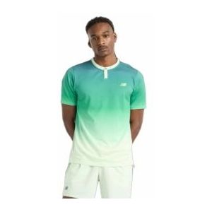 New Balance - Printed Tournament Top - Tennisshirt - Melon Water - 95% Gerecycled Polyester, 5% Spandex
