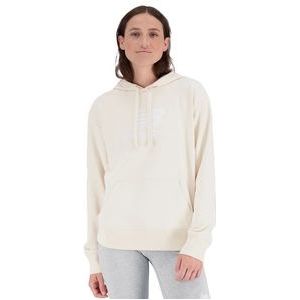 Trui New Balance Women Essentials Stacked Logo French Terry Hoodie Team Cream-XL