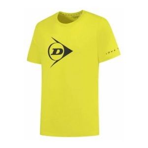 Tennisshirt Dunlop Unisex Ap Essentials Promo Tee Bright Yellow-XL
