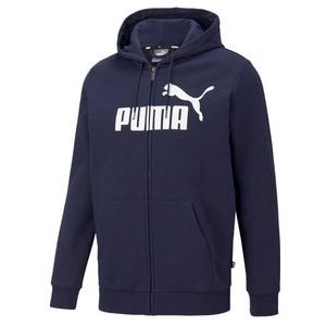 Vest Puma Men Essentials Big Logo Full Zip Hoodie Blue-XXL
