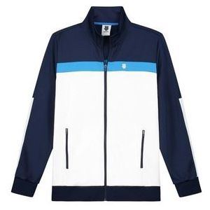 Tennisvest K Swiss Boys Core Team Tracksuit Jacket Navy White French Blue-Maat 140