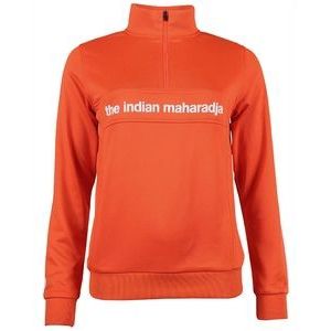 Tennistrui The Indian Maharadja Women Poly Terry Half Zip IM Orange-XXL