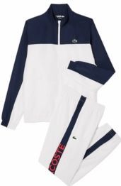 Lacoste - WH8989 - Trainingspak - White Navy Blue Grenadine - 100% Polyester