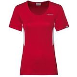 Tennisshirt HEAD Women Club Tech Red-XXL