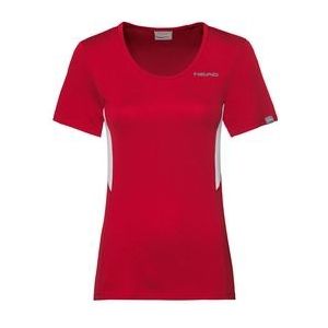 Tennisshirt HEAD Women Club Tech Red-XXL