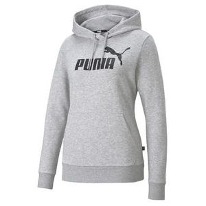 Trui Puma Women Essentials Logo Hoodie FL Gray