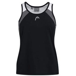 Tennisshirt HEAD Women Club 21 Tanktop Black-XXXL