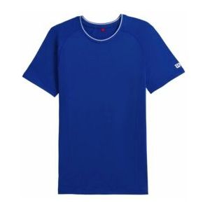 Tennisshirt Wilson Men Team Seamless Crew Royal Blue-XL