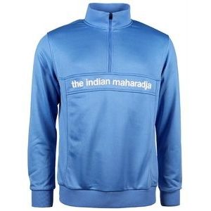 Tennistrui The Indian Maharadja Kids Poly Terry Half Zip IM Blue-Maat 116